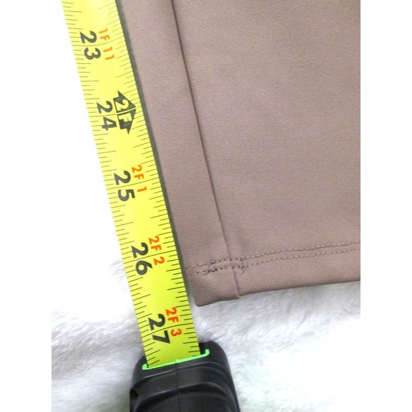 All Worthy Skinny Leggings 1X Taupe Velour Detail Polyester/Spandex Blend (B17) - Picture 9 of 11